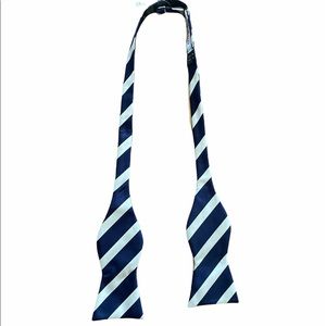 Izod blue and white stripe bow tie
